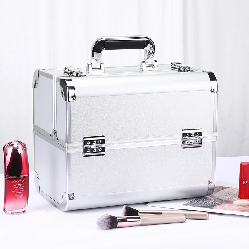 Mallette Maquillage Professionnelle – Boîte Portable en Aluminium