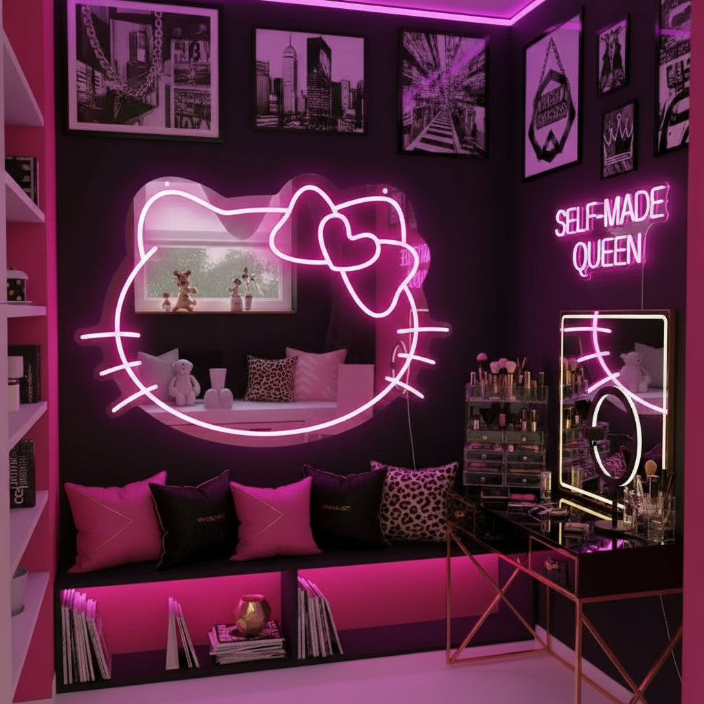 Miroir Néon Kawaii