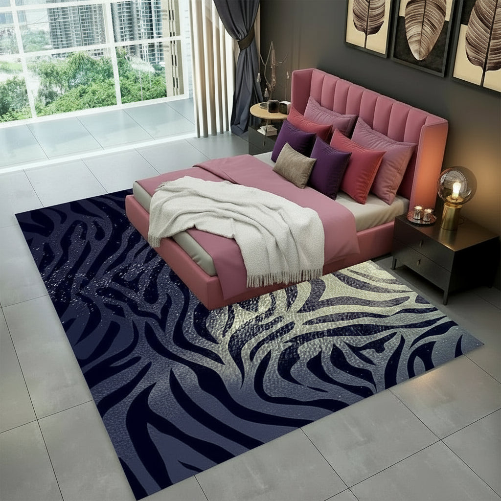 Tapis zébré coloré 3D