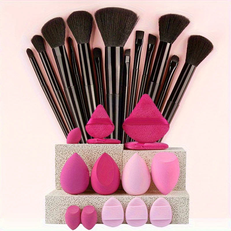 Kit de Pinceaux Maquillage Professionnel 8 à 29 Pièces – Doux & Polyvalents
