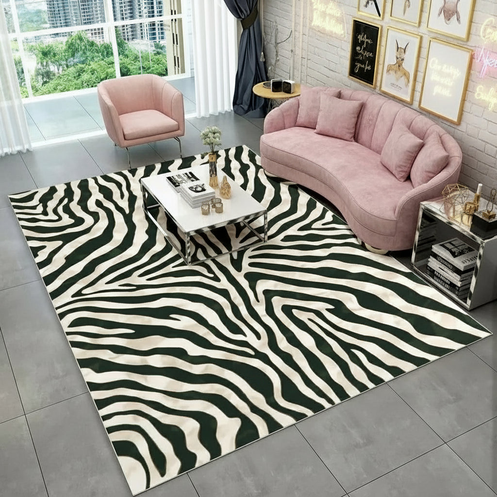 Tapis zébré coloré 3D