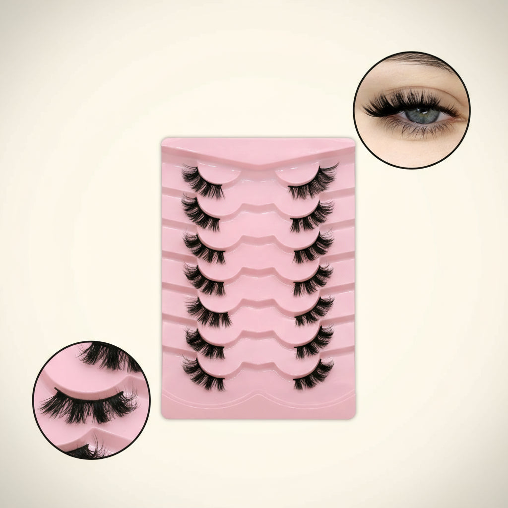 Faux Cils – Effet Wispy & Bande Transparente