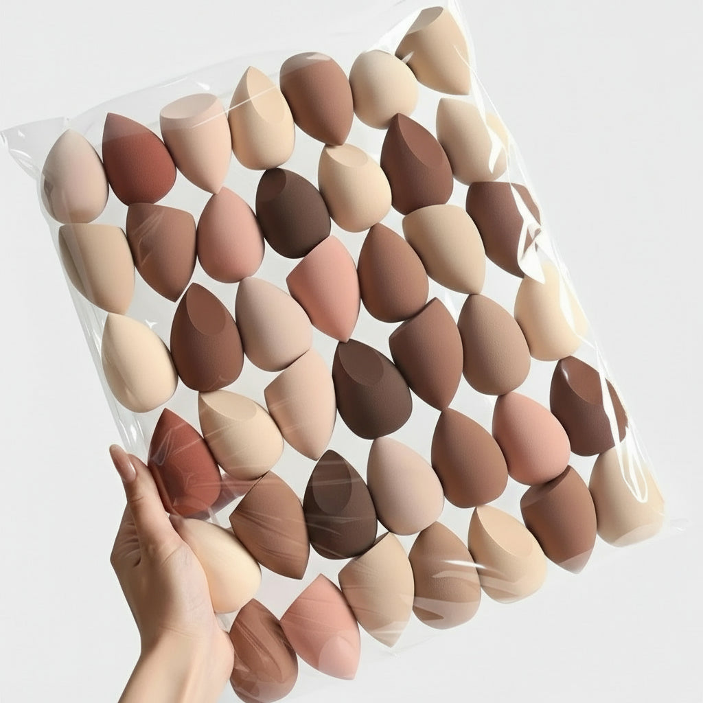 Lot 1/5/13 Éponges de Maquillage Marron Ultra-Douces – Blenders Beige pour Fond de Teint, Poudre et Blush – Adaptées à Tous Types de Peau