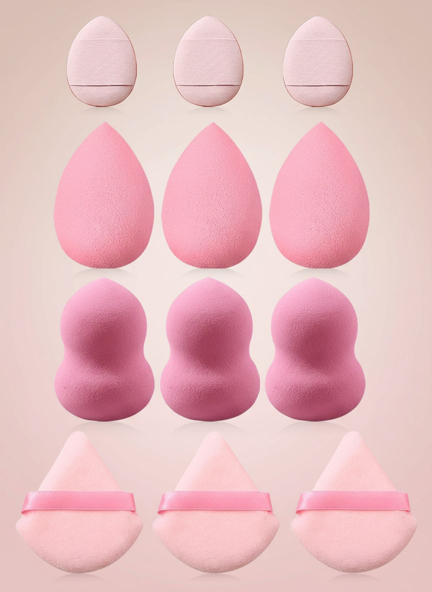 Coffret Beauté 29 Pièces – Set 13 Pinceaux de Maquillage, 12 Éponges, Brosse Nettoyante, Bandeau et Poignets
