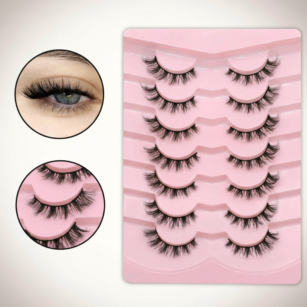 Faux Cils – Effet Wispy & Bande Transparente
