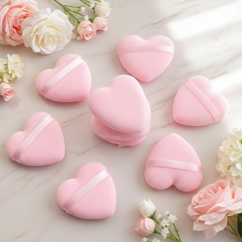 Éponges Maquillage Coeur – Velours Doux & Confortable
