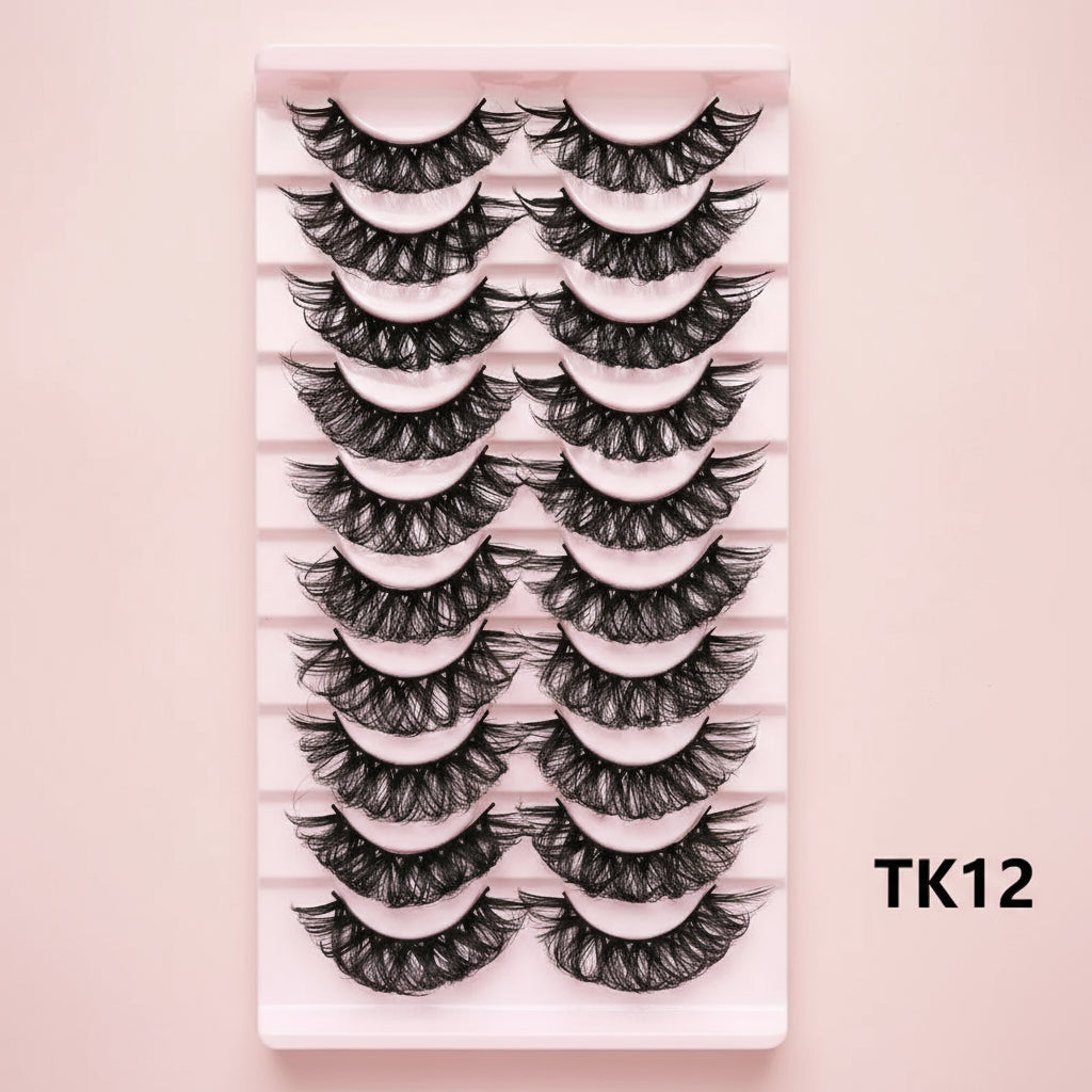 Volume Russe 3D – 10 Paires Effet Fluffy Croisé
