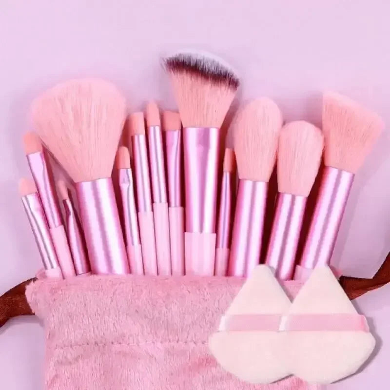 Set de 13 Pinceaux de Maquillage Professionnels – Poils Doux pour Teint, Poudre, Fard et Estompe