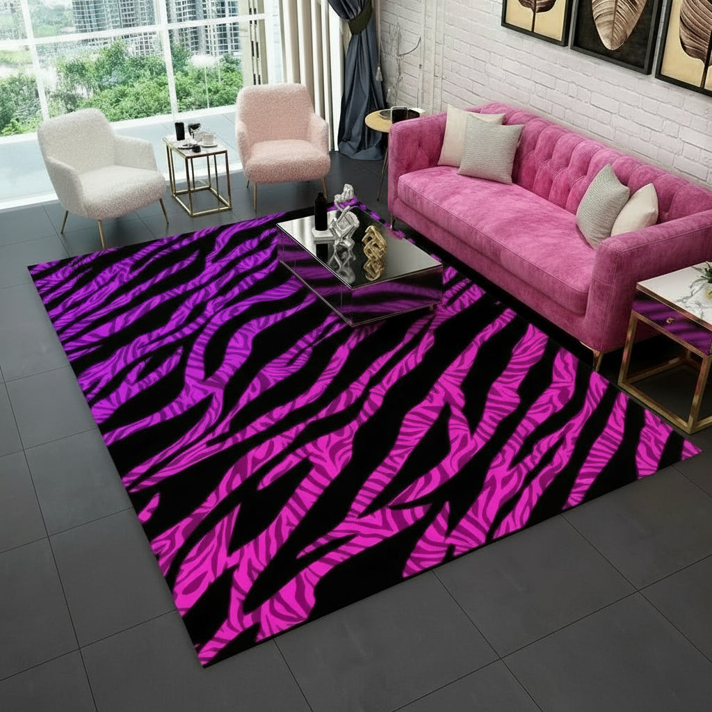 Tapis zébré coloré 3D