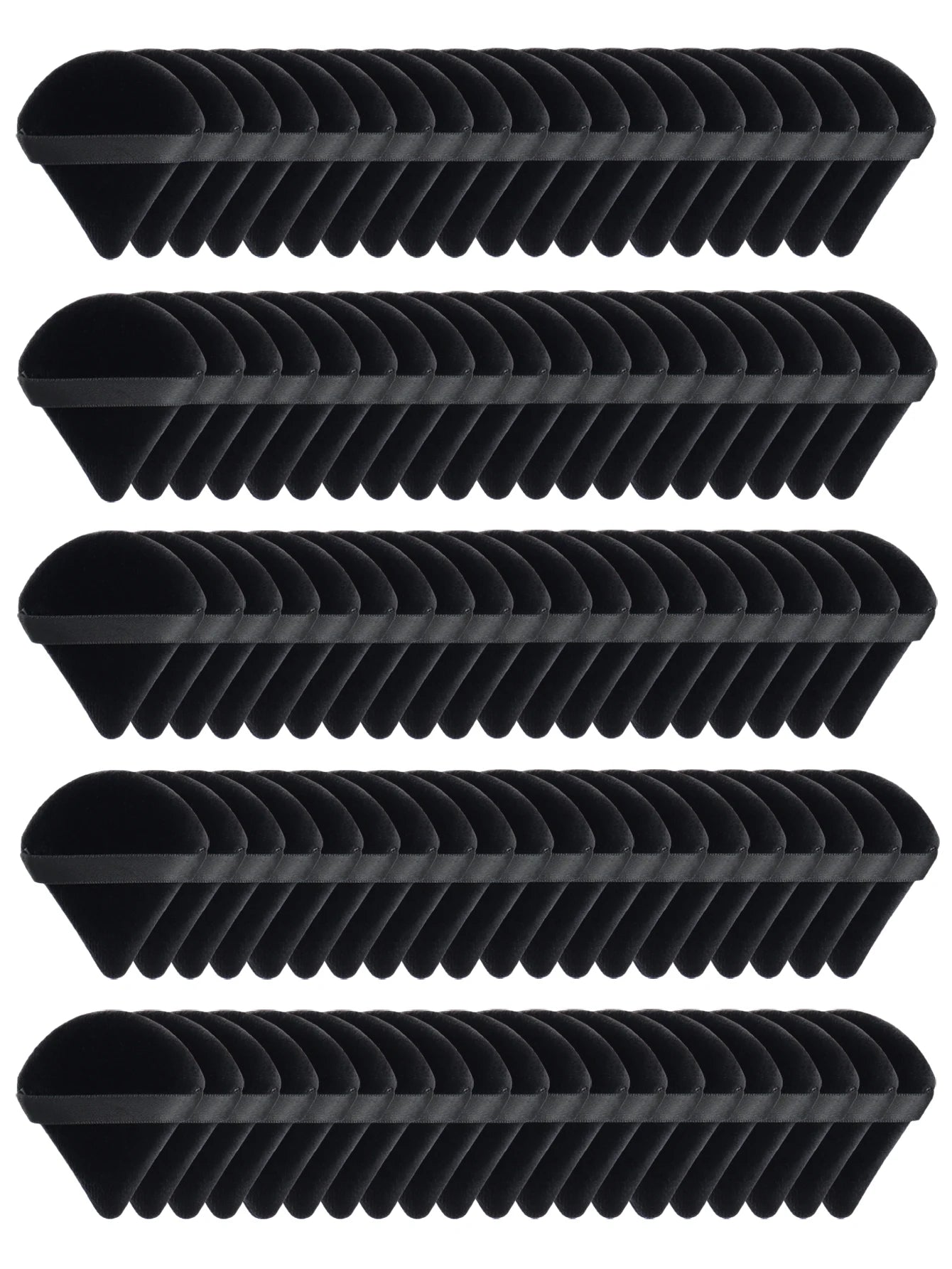 Éponge de Maquillage Triangulaire Noire en Velours