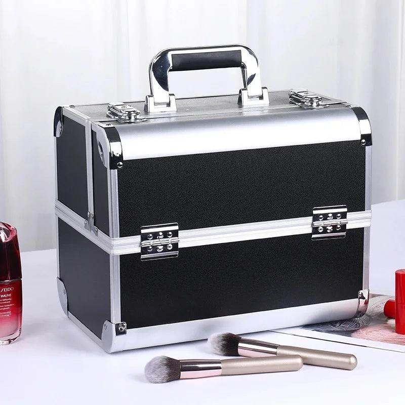 Mallette Maquillage Professionnelle – Boîte Portable en Aluminium