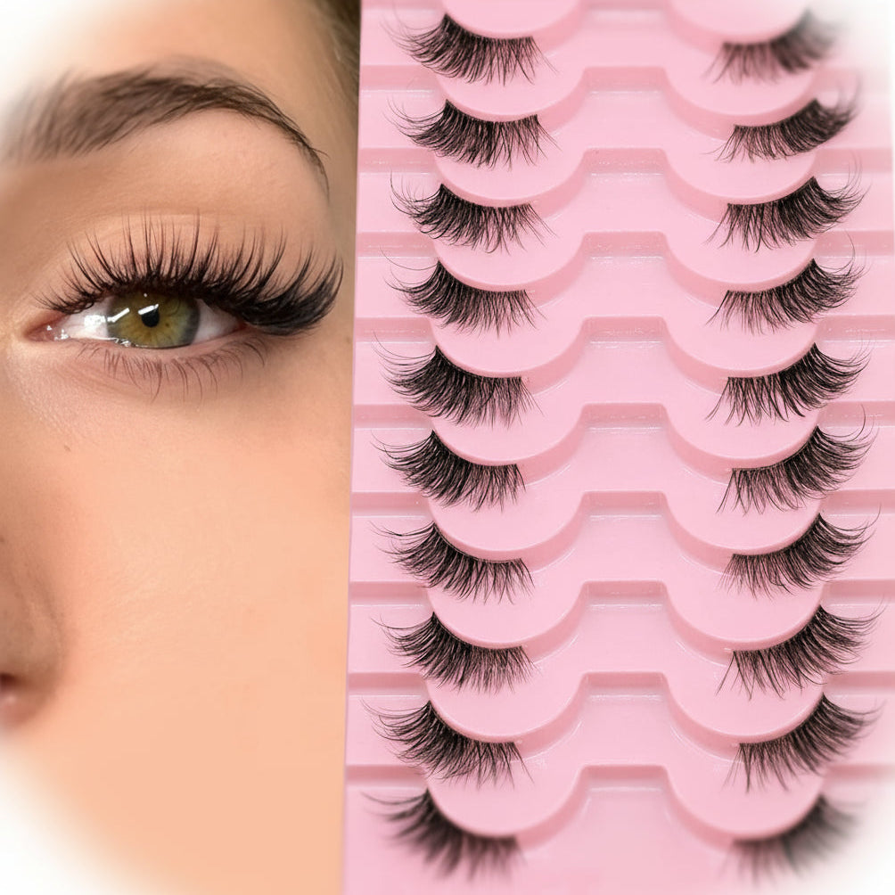Faux Cils – Effet Wispy & Bande Transparente