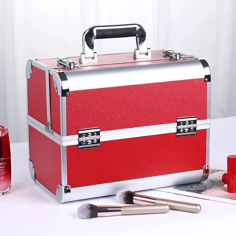 Mallette Maquillage Professionnelle – Boîte Portable en Aluminium