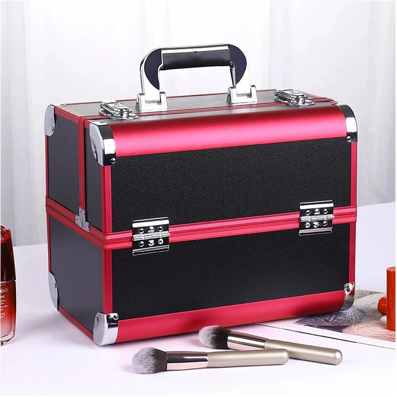 Mallette Maquillage Professionnelle – Boîte Portable en Aluminium