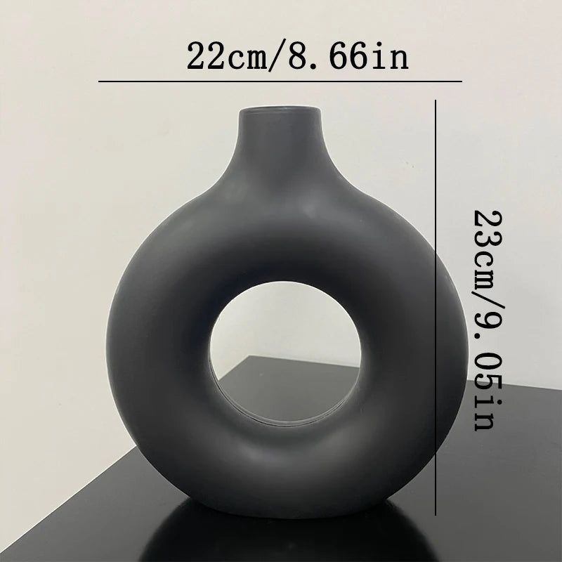 Vase blanc nordique design – Pot à plante en plastique pour déco florale