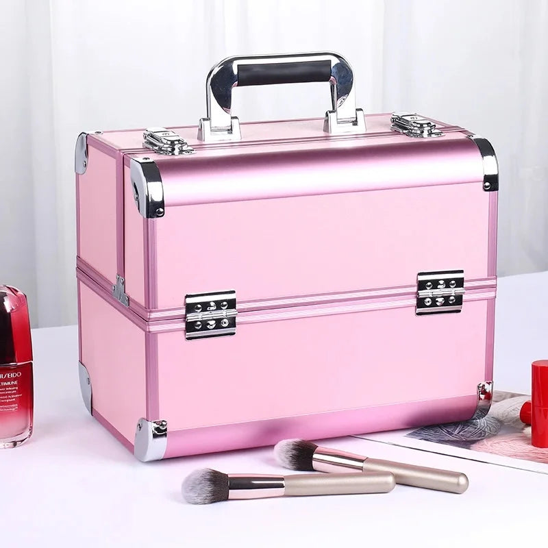 Mallette Maquillage Professionnelle – Boîte Portable en Aluminium