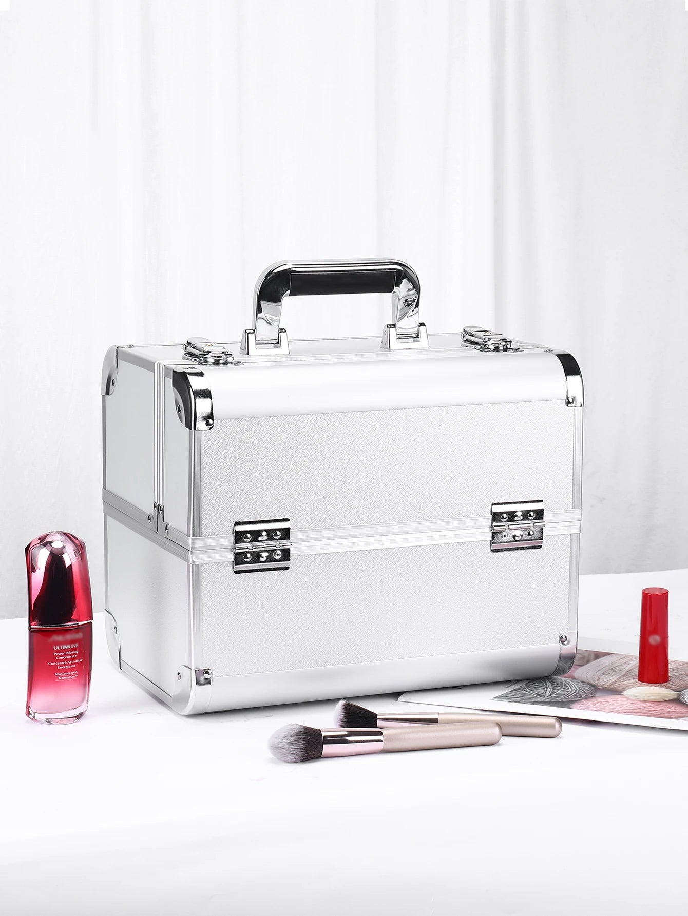 Mallette Maquillage Professionnelle – Boîte Portable en Aluminium