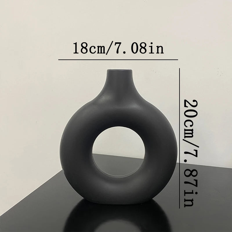 Vase blanc nordique design – Pot à plante en plastique pour déco florale