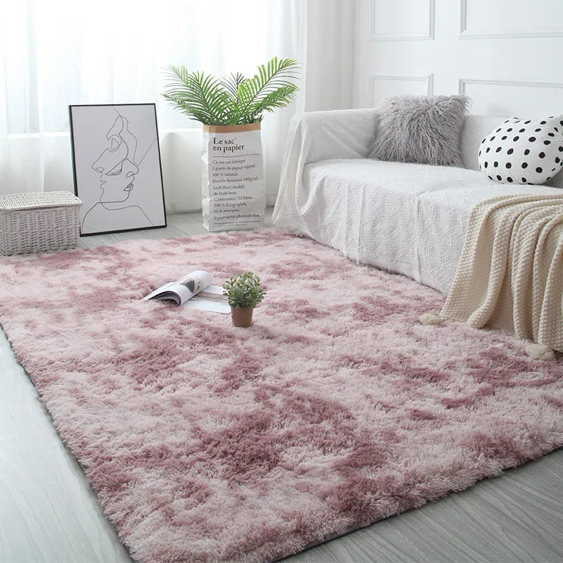 Tapis blanc duveteux épais – Déco douce