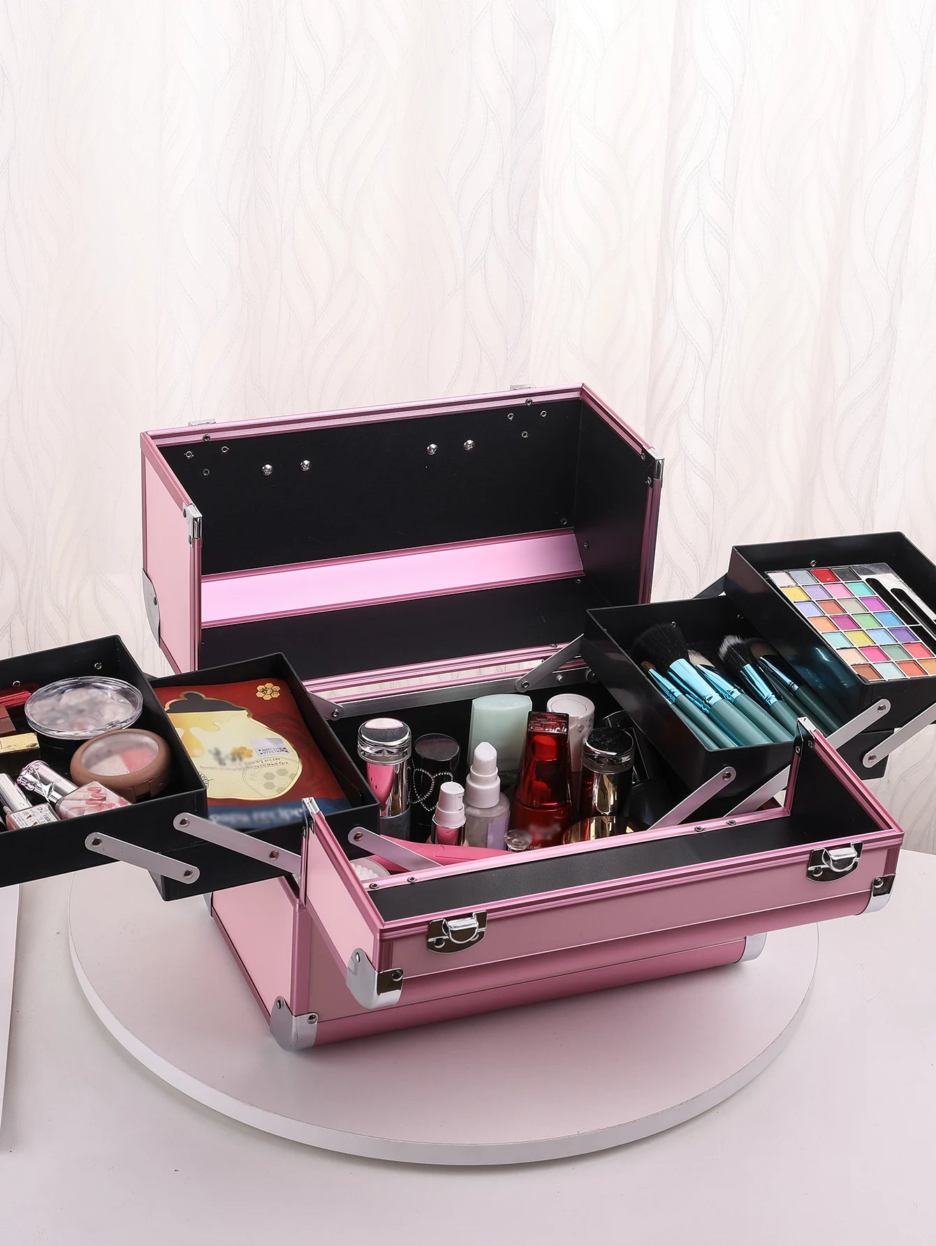 Mallette Maquillage Professionnelle – Boîte Portable en Aluminium