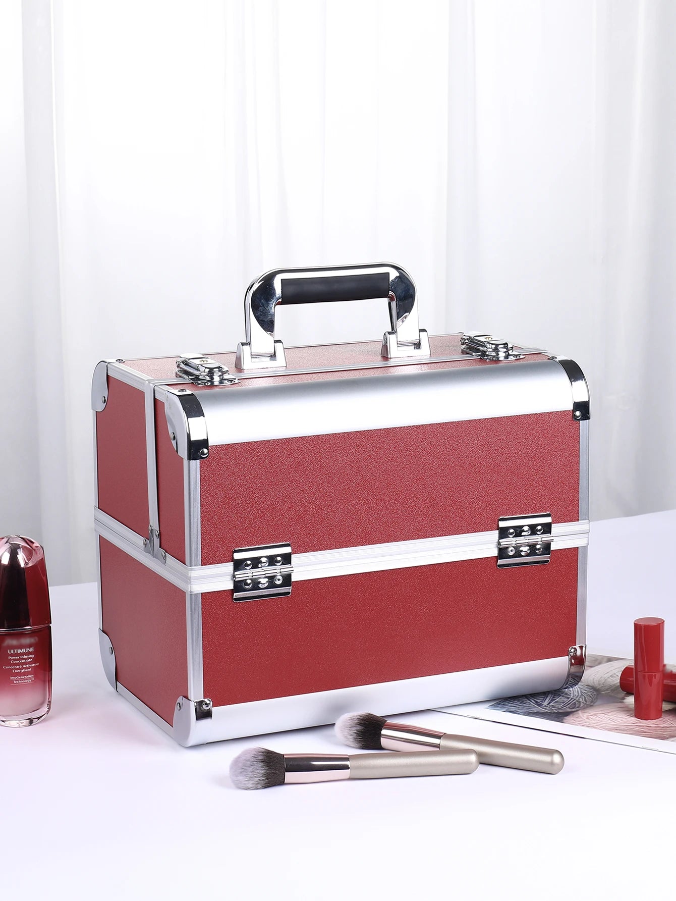 Mallette Maquillage Professionnelle – Boîte Portable en Aluminium