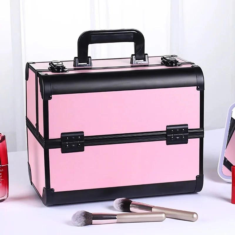 Mallette Maquillage Professionnelle – Boîte Portable en Aluminium